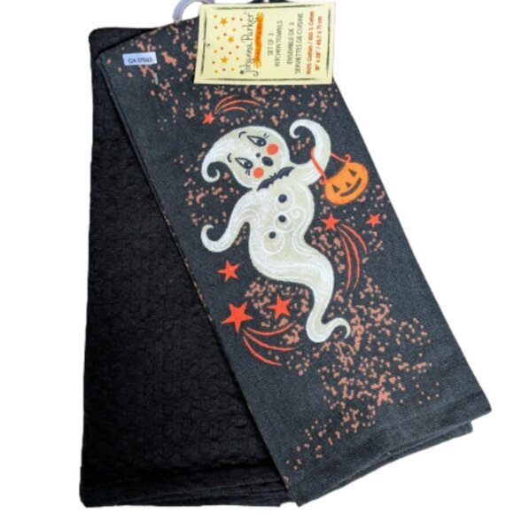 Johanna Parker Halloween Ghost with Pumpkin Kitchen Set of 3 - Picture 2 of 3